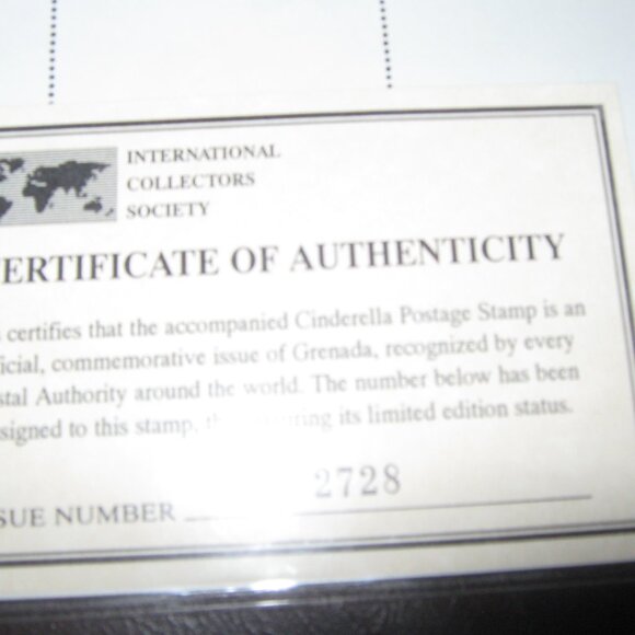 NEW Disney Grenada $5 Stamps Classic Fairy Tales - Six with COA - Picture 5 of 13